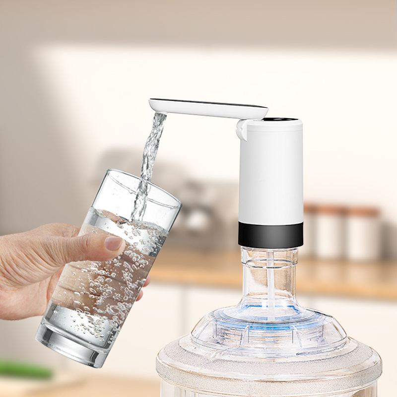 桶装水抽水器 饮水机智能压水器 矿泉水电动上水器折叠自动出水器